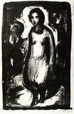 Artist: Armstrong, Ian. | Title: (Standing woman). | Date: 1950s | Technique: lithograph, printed in black ink, from one plate