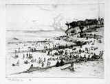 Artist: FULLWOOD, A.H. | Title: Cronulla Beach. | Date: 1924 | Technique: etching, printed in black ink, from one plate