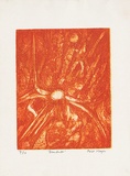 Artist: MEYER, Bill | Title: Dendron | Date: 1969 | Technique: etching, aquatint and drypoint, printed in orange ink, from one plate | Copyright: © Bill Meyer