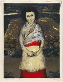 Artist: Adams, Tate. | Title: Connemara girl | Date: 1955 | Technique: lithograph, printed in colour, from multiple stones