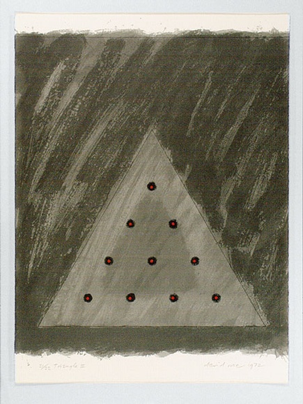 Artist: b'Rose, David.' | Title: b'Triangle II (2 sheets)' | Date: 1972 | Technique: b'screenprint, printed in colour, from multiple stencils' Artist: b'Rose, David.' | Title: b'Triangle II (2 sheets)' | Date: 1972 | Technique: b'screenprint, printed in colour, from multiple stencils'