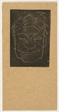 Artist: Bell, George.. | Title: (Self-portrait). | Technique: linocut, printed in black ink, from one block