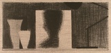 Artist: Lincoln, Kevin. | Title: Reflected head and lamp | Date: 1994 | Technique: lithograph, printed in black ink, from one stone