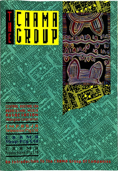 Artist: b'REDBACK GRAPHIX' | Title: b'Publication: The CAAMA Group' | Date: c.1990 | Technique: b'offset-lithograph, printed in black ink' Artist: b'REDBACK GRAPHIX' | Title: b'Publication: The CAAMA Group' | Date: c.1990 | Technique: b'offset-lithograph, printed in black ink'
