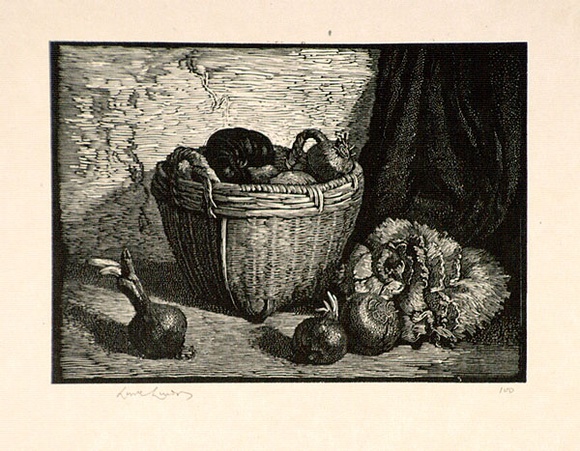 Artist: b'LINDSAY, Lionel' | Title: b'The Chinese basket' | Date: 1924 | Technique: b'wood-engraving, printed in black ink, from one block' | Copyright: b'Courtesy of the National Library of Australia' Artist: b'LINDSAY, Lionel' | Title: b'The Chinese basket' | Date: 1924 | Technique: b'wood-engraving, printed in black ink, from one block' | Copyright: b'Courtesy of the National Library of Australia'