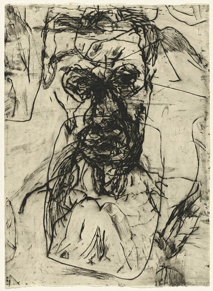 Artist: b'PARR, Mike' | Title: b'Untitled Self-portraits 2.' | Date: 1990 | Technique: b'drypoint, printed in black ink, from one copper plate' Artist: b'PARR, Mike' | Title: b'Untitled Self-portraits 2.' | Date: 1990 | Technique: b'drypoint, printed in black ink, from one copper plate'