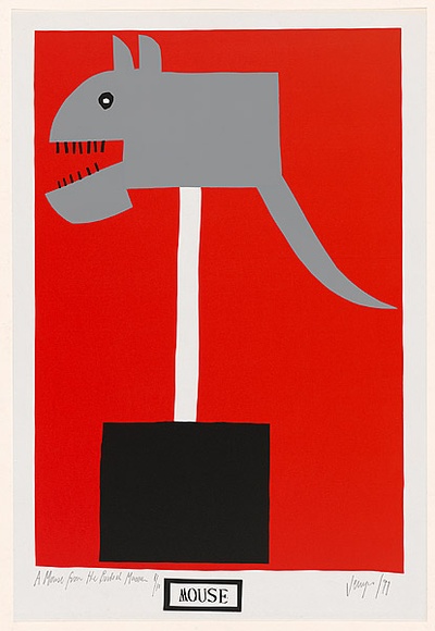 Title: b'A mouse form the British Museum' | Date: 1994 | Technique: b'screenprint, printed in colour, from multiple stencils'