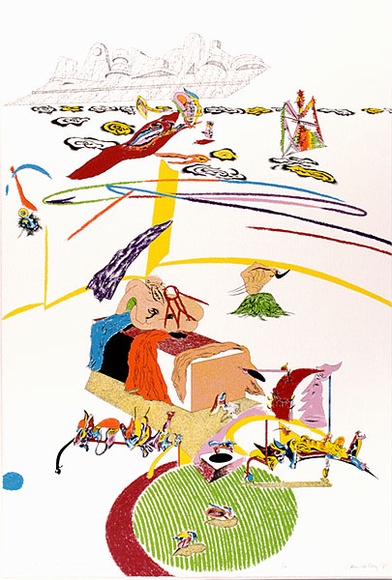 Artist: b'Lanceley, Colin.' | Title: b'The fire sermon' | Date: 1976 | Technique: b'screenprint, printed in colour, from multiple stencils' | Copyright: b'\xc2\xa9 Colin Lanceley. Licensed by VISCOPY, Australia' Artist: b'Lanceley, Colin.' | Title: b'The fire sermon' | Date: 1976 | Technique: b'screenprint, printed in colour, from multiple stencils' | Copyright: b'\xc2\xa9 Colin Lanceley. Licensed by VISCOPY, Australia'