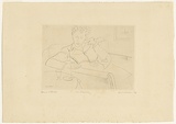 Artist: Kahan, Louis. | Title: La liseuse | Date: 1946 | Technique: etching, printed in black ink, from one  plate