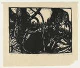 Artist: b'AMOR, Rick' | Title: b'Black dam Cottles Bridge.' | Date: 1987 | Technique: b'woodcut, printed in black ink, from one block'