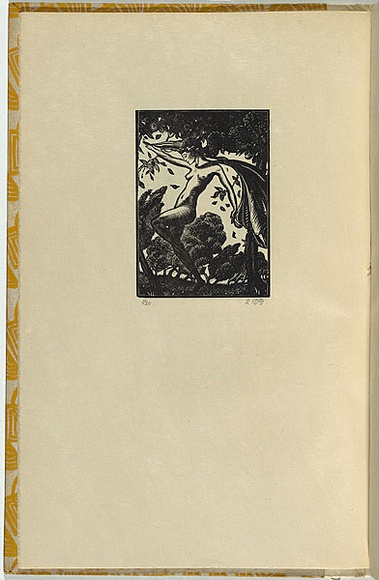 Artist: b'McGrath, Raymond.' | Title: b'Among the Blithe Green Trees.' | Date: 1924 | Technique: b'wood-engraving, printed in black ink, from one block' Artist: b'McGrath, Raymond.' | Title: b'Among the Blithe Green Trees.' | Date: 1924 | Technique: b'wood-engraving, printed in black ink, from one block'