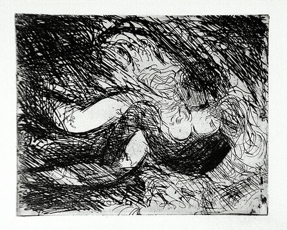 Artist: b'BOYD, Arthur' | Title: b'Lovers in a thicket.' | Date: (1962-63) | Technique: b'etching and aquatint, printed in black ink, from one plate' | Copyright: b'Reproduced with permission of Bundanon Trust' Artist: b'BOYD, Arthur' | Title: b'Lovers in a thicket.' | Date: (1962-63) | Technique: b'etching and aquatint, printed in black ink, from one plate' | Copyright: b'Reproduced with permission of Bundanon Trust'