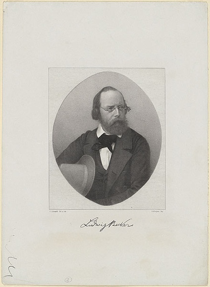 Artist: b'Schoenfeld, Frederick.' | Title: b'Ludwig Becker.' | Date: 1861 | Technique: b'lithograph, printed in black ink, from one stone' Artist: b'Schoenfeld, Frederick.' | Title: b'Ludwig Becker.' | Date: 1861 | Technique: b'lithograph, printed in black ink, from one stone'