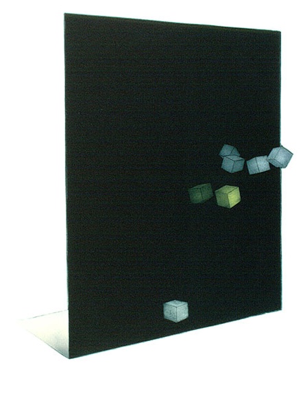 Artist: b'Taylor, James.' | Title: b'Dark mirror' | Date: 1974 | Technique: b'etching and aquatint, printed in colour, from multiple plates' Artist: b'Taylor, James.' | Title: b'Dark mirror' | Date: 1974 | Technique: b'etching and aquatint, printed in colour, from multiple plates'