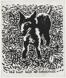 Artist: WORSTEAD, Paul | Title: The best lack all conviction | Date: 1989 | Technique: screenprint, printed in black ink, from one stencil | Copyright: This work appears on screen courtesy of the artist