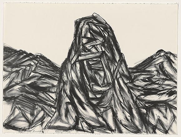 Artist: b'Lee, Graeme.' | Title: b'Rising pile' | Date: c.1985 | Technique: b'lithograph, printed in black ink, from one stone' Artist: b'Lee, Graeme.' | Title: b'Rising pile' | Date: c.1985 | Technique: b'lithograph, printed in black ink, from one stone'