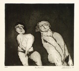 Artist: BALDESSIN, George | Title: Performers. | Date: 1966 | Technique: etching and aquatint, printed in black ink, from one plate