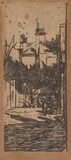 Artist: Shirlow, John. | Title: Laneway, Melbourne. | Date: 1895 (dated) | Technique: etching, printed in black ink, from one copper plate