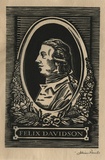 Artist: FEINT, Adrian | Title: Bookplate: Felix Davidson. | Date: (1934) | Technique: wood-engraving, printed in black ink, from one block | Copyright: Courtesy the Estate of Adrian Feint