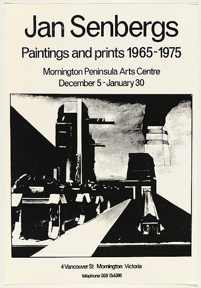 Artist: b'Senbergs, Jan.' | Title: b'Jan Senbergs. Paintings and prints 1965 - 1975.' | Date: 1975 | Technique: b'photo-screenprint, printed in colour, from multiple stencils' | Copyright: b'\xc2\xa9 Jan Senbergs. Licensed by VISCOPY, Australia' Artist: b'Senbergs, Jan.' | Title: b'Jan Senbergs. Paintings and prints 1965 - 1975.' | Date: 1975 | Technique: b'photo-screenprint, printed in colour, from multiple stencils' | Copyright: b'\xc2\xa9 Jan Senbergs. Licensed by VISCOPY, Australia'