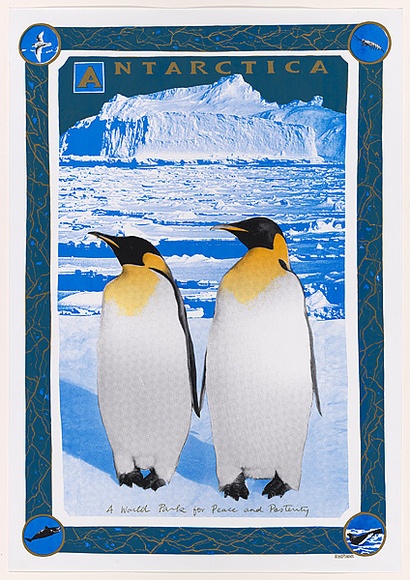 Artist: b'Red Planet Posters.' | Title: b'Antarctica' | Date: 1991 | Technique: b'screenprint, printed in colour, from five stencils' Artist: b'Red Planet Posters.' | Title: b'Antarctica' | Date: 1991 | Technique: b'screenprint, printed in colour, from five stencils'