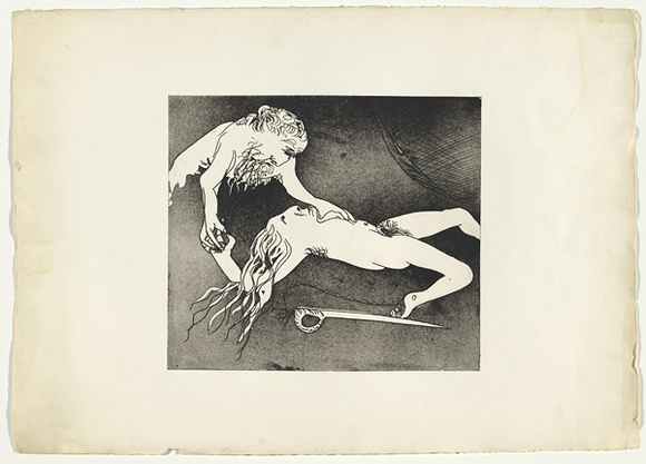 Artist: b'BOYD, Arthur' | Title: b'Just as Menalaus, they say...'. | Date: (1970) | Technique: b'etching and aquatint, printed in black ink, from one plate' | Copyright: b'Reproduced with permission of Bundanon Trust' Artist: b'BOYD, Arthur' | Title: b'Just as Menalaus, they say...'. | Date: (1970) | Technique: b'etching and aquatint, printed in black ink, from one plate' | Copyright: b'Reproduced with permission of Bundanon Trust'