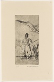 Artist: WILLIAMS, Fred | Title: Vivienne Douglas | Date: 1958 | Technique: drypoint | Copyright: © Fred Williams Estate