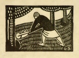 Artist: Black, Dorrit. | Title: The mower. | Date: c.1932 | Technique: linocut, printed in black ink, from one block
