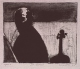Artist: Lincoln, Kevin. | Title: SP violin | Date: 1995, November | Technique: lithograph, printed in black ink, from one stone