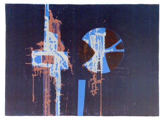 Artist: b'WICKS, Arthur' | Title: b'Signal II' | Date: 1966 | Technique: b'screenprint, printed in colour, from multiple stencils' Artist: b'WICKS, Arthur' | Title: b'Signal II' | Date: 1966 | Technique: b'screenprint, printed in colour, from multiple stencils'