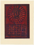 Artist: HANRAHAN, Barbara | Title: Sun and stars | Date: 1964 | Technique: etching, printed in colour, from two zinc plates