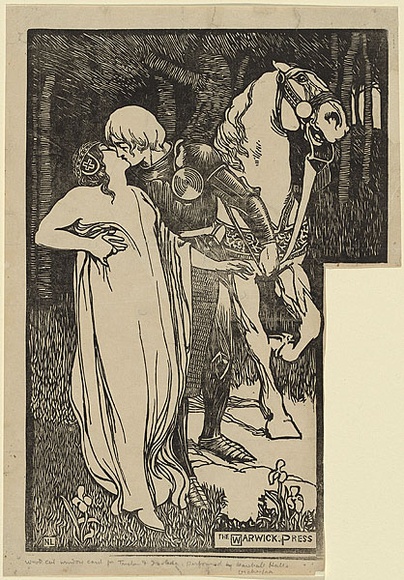 Artist: b'Lindsay, Norman.' | Title: b'Tristan and Isolda.' | Date: (1899) | Technique: b'woodcut, printed in black ink, from one block'
