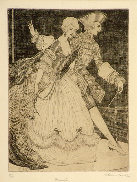 Artist: b'FEINT, Adrian' | Title: b'Decoration.' | Date: 1924 | Technique: b'etching, printed in black ink, from one plate' | Copyright: b'Courtesy the Estate of Adrian Feint' Artist: b'FEINT, Adrian' | Title: b'Decoration.' | Date: 1924 | Technique: b'etching, printed in black ink, from one plate' | Copyright: b'Courtesy the Estate of Adrian Feint'