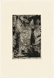 Artist: HANRAHAN, Barbara | Title: Angels in a garden | Date: 1989 | Technique: etching, printed in black ink with plate-tone