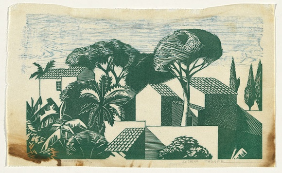 Artist: b'Thorpe, Lesbia.' | Title: b'Landscape' | Technique: b'linocut and woodcut, printed in colour, from two blocks' Artist: b'Thorpe, Lesbia.' | Title: b'Landscape' | Technique: b'linocut and woodcut, printed in colour, from two blocks'