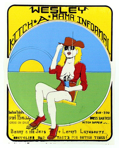 Artist: b'Anthony, Dougal.' | Title: b'Wesley Kitch-A-Rama: Informal.' | Date: 1977 | Technique: b'screenprint, printed in colour, from four stencils' Artist: b'Anthony, Dougal.' | Title: b'Wesley Kitch-A-Rama: Informal.' | Date: 1977 | Technique: b'screenprint, printed in colour, from four stencils'