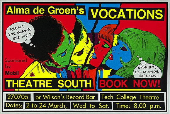 Artist: Cullen, Gregor. | Title: Vocations. | Date: 1982, before 2 March | Technique: screenprint, printed in colour, from four stencils | Copyright: © Michael Callaghan