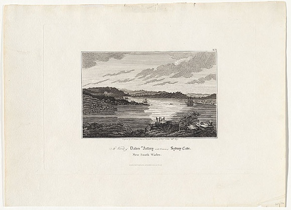 Title: bA view of Dawe's Battery at the entrance of Sydney Cove. New South Wales. | Date: 1817-1819 | Technique: b'engraving, printed in black ink, from one copper plate' Title: bA view of Dawe's Battery at the entrance of Sydney Cove. New South Wales. | Date: 1817-1819 | Technique: b'engraving, printed in black ink, from one copper plate'