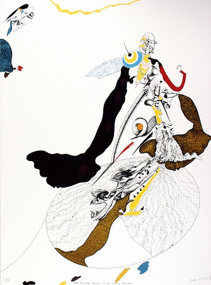 Artist: b'Lanceley, Colin.' | Title: b'The Knights Penance in the Sierra Morena' | Date: 1972 | Technique: b'screenprint, printed in colour, from multiple stencils' | Copyright: b'\xc2\xa9 Colin Lanceley. Licensed by VISCOPY, Australia' Artist: b'Lanceley, Colin.' | Title: b'The Knights Penance in the Sierra Morena' | Date: 1972 | Technique: b'screenprint, printed in colour, from multiple stencils' | Copyright: b'\xc2\xa9 Colin Lanceley. Licensed by VISCOPY, Australia'