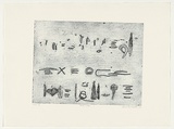 Artist: b'McMaster, Anne.' | Title: b'Blue winter' | Date: 1989 | Technique: b'collagraph, printed in blue ink, from one plate'