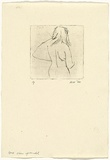 Artist: b'WALKER, Murray' | Title: b'Back view of model' | Date: 1962 | Technique: b'drypoint, printed in black ink, from one plate'