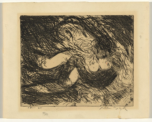 Artist: b'BOYD, Arthur' | Title: b'Lovers in a thicket.' | Date: (1962-63) | Technique: b'etching and aquatint, printed in black ink, from one plate' | Copyright: b'Reproduced with permission of Bundanon Trust' Artist: b'BOYD, Arthur' | Title: b'Lovers in a thicket.' | Date: (1962-63) | Technique: b'etching and aquatint, printed in black ink, from one plate' | Copyright: b'Reproduced with permission of Bundanon Trust'