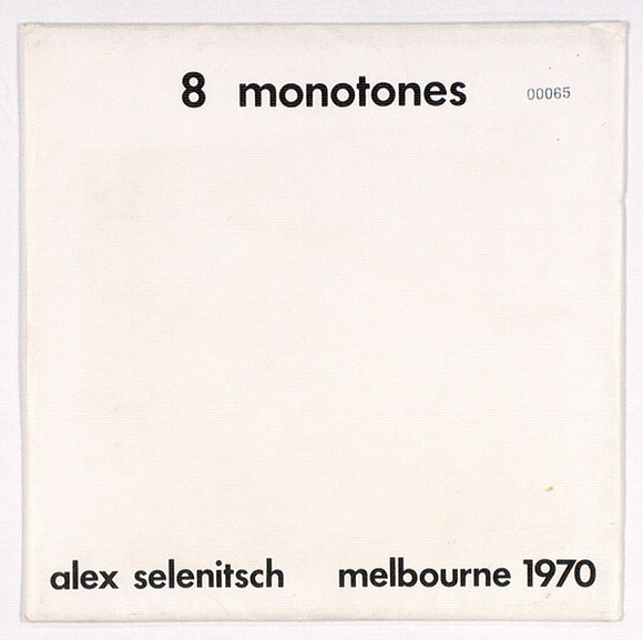 Artist: b'SELENITSCH, Alex' | Title: b'8 Monotones.' | Date: 1970 | Technique: b'screenprints, printed in black ink, each from one stencil' Artist: b'SELENITSCH, Alex' | Title: b'8 Monotones.' | Date: 1970 | Technique: b'screenprints, printed in black ink, each from one stencil'