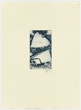 Artist: SCHMEISSER, Jorg | Title: Double berg | Date: 2002 | Technique: etching, printed in blue/black ink, from one plate | Copyright: © Jörg Schmeisser