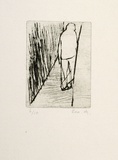 Artist: MADDOCK, Bea | Title: Lane figure. | Date: 1966-67 | Technique: drypoint, printed in black ink, from one copper plate