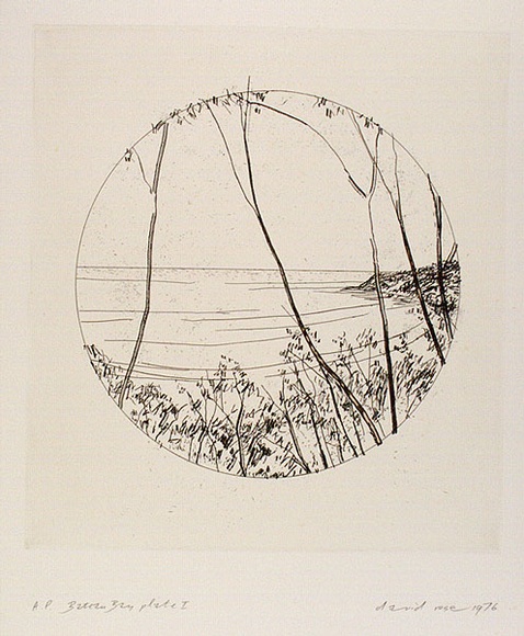 Artist: b'Rose, David.' | Title: b'Bateau Bay plate I' | Date: 1976 | Technique: b'etching, printed in black ink, from one plate'