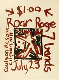 Artist: HOWSON, Mark | Title: Roar Rage, Coulson Reserve, Clifton Hill | Date: (1983) | Technique: screenprint, printed in black ink, from one screen; synthetic polymer paint additions