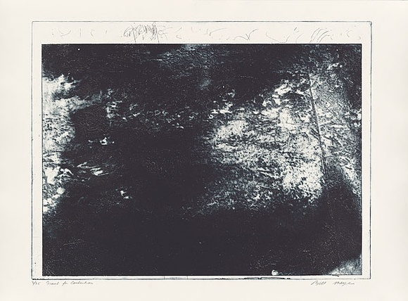 Artist: b'MEYER, Bill' | Title: b'Ground for contention.' | Date: 1980 | Technique: b'photo-etching, aquatint and drypoint, printed in blue-black ink, from one plate' | Copyright: b'\xc2\xa9 Bill Meyer' Artist: b'MEYER, Bill' | Title: b'Ground for contention.' | Date: 1980 | Technique: b'photo-etching, aquatint and drypoint, printed in blue-black ink, from one plate' | Copyright: b'\xc2\xa9 Bill Meyer'