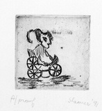 Artist: SHEARER, Mitzi | Title: not titled | Date: 1991 | Technique: etching, printed in black ink with plate-tone, from one plate