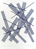 Artist: Croston, Doug | Title: Accidental sequence 1. | Date: 1978, February | Technique: screenprint, printed in blue ink, from one stencil | Copyright: Courtesy of the artist